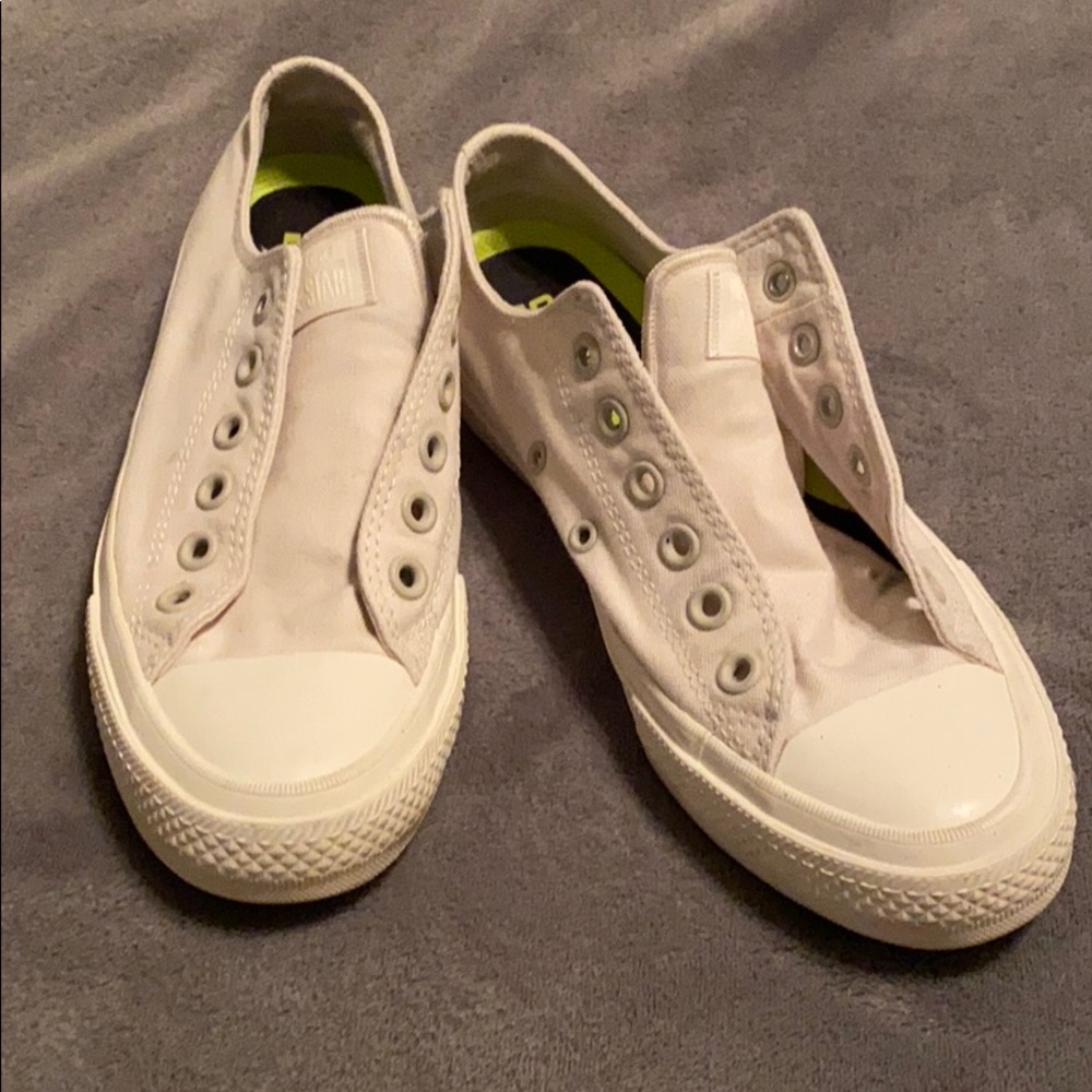 White Slip on Converse